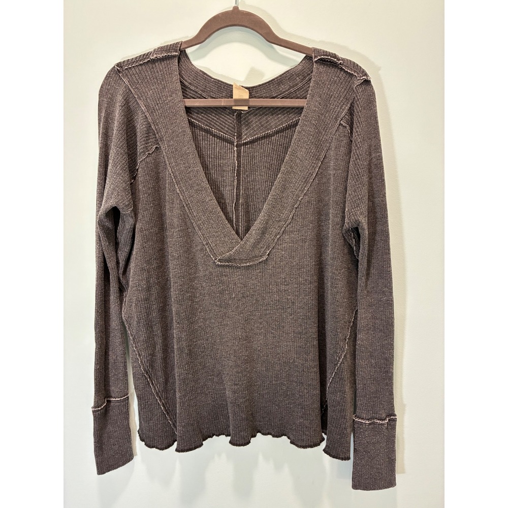 We The Free Free People Women's Grey Oceanview Top